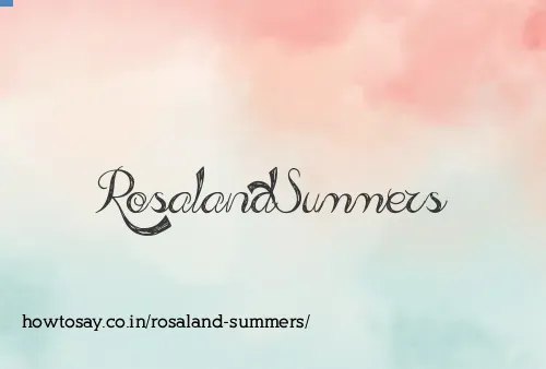Rosaland Summers