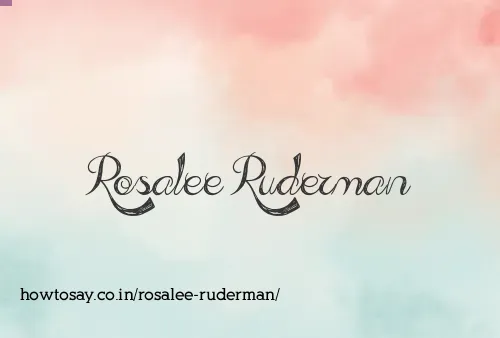 Rosalee Ruderman