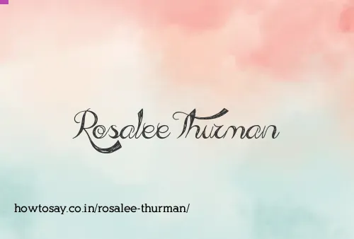 Rosalee Thurman