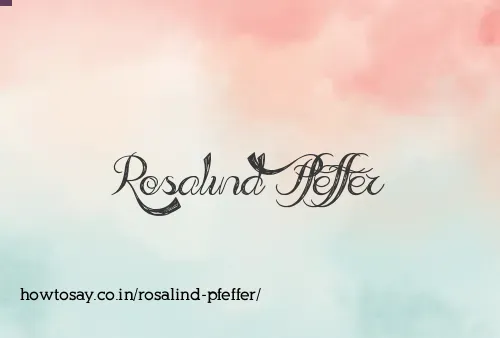 Rosalind Pfeffer