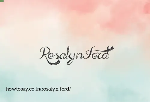 Rosalyn Ford