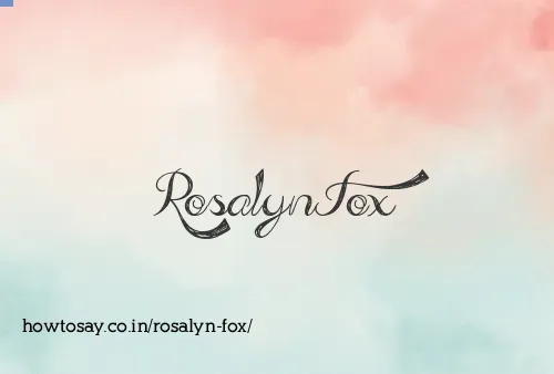 Rosalyn Fox