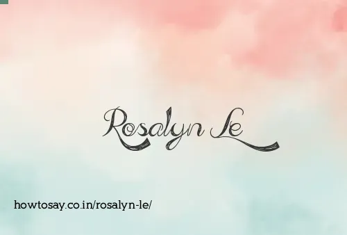 Rosalyn Le