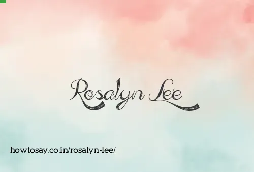 Rosalyn Lee