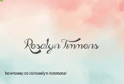 Rosalyn Timmons