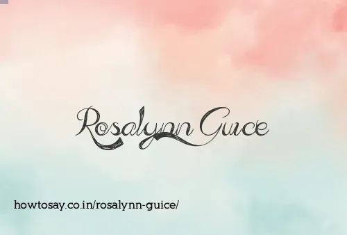 Rosalynn Guice