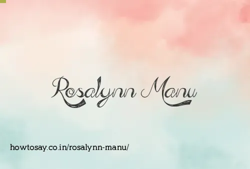 Rosalynn Manu
