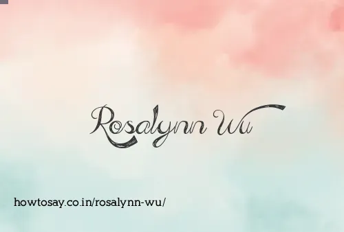 Rosalynn Wu