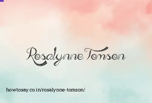 Rosalynne Tomson