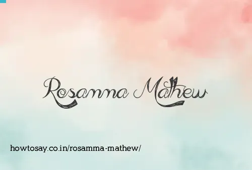 Rosamma Mathew
