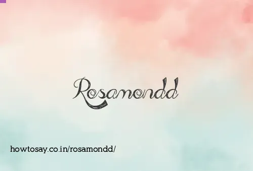 Rosamondd