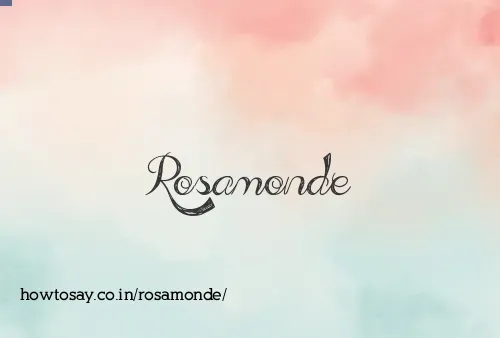 Rosamonde