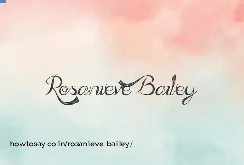 Rosanieve Bailey