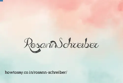 Rosann Schreiber