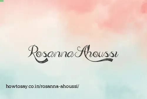 Rosanna Ahoussi