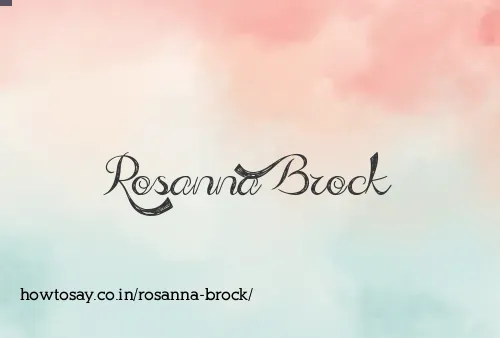 Rosanna Brock