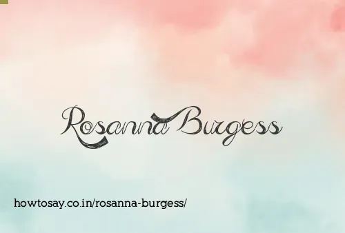 Rosanna Burgess