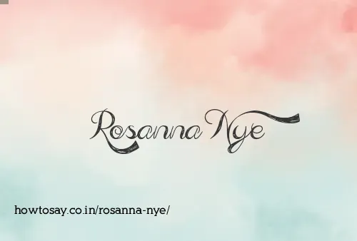 Rosanna Nye