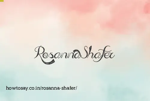 Rosanna Shafer