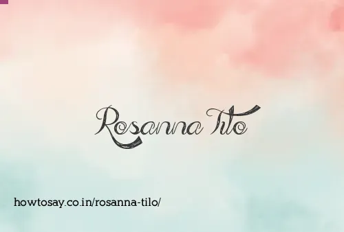 Rosanna Tilo