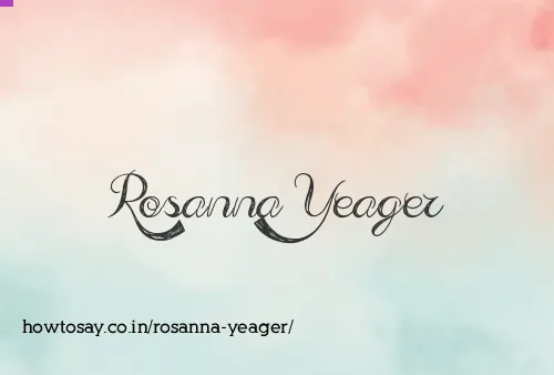 Rosanna Yeager