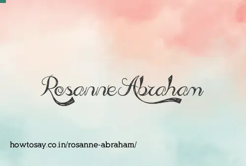 Rosanne Abraham