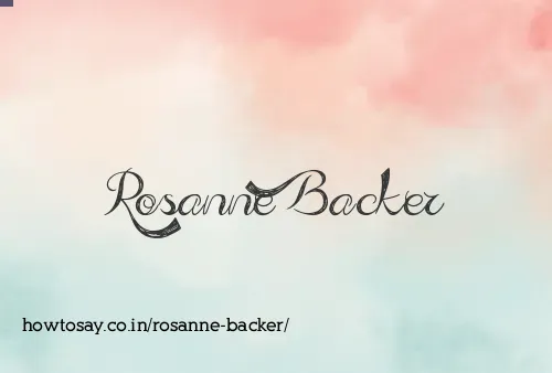 Rosanne Backer