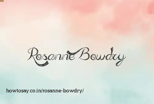 Rosanne Bowdry