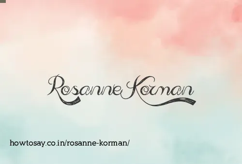 Rosanne Korman