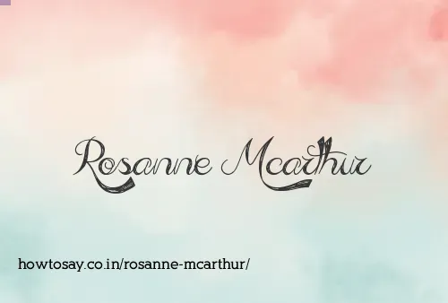 Rosanne Mcarthur
