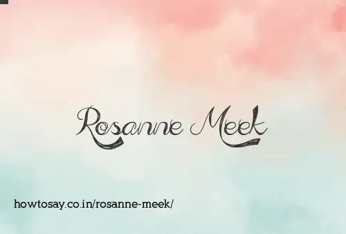 Rosanne Meek