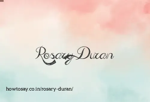 Rosary Duran