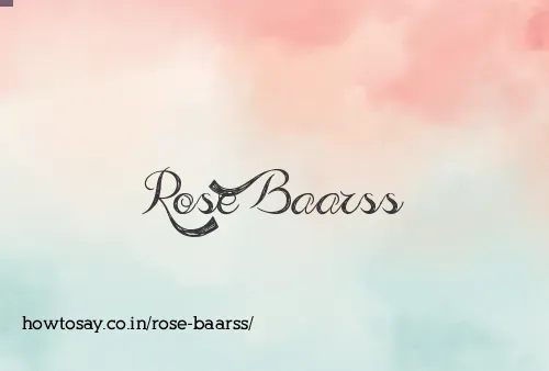 Rose Baarss