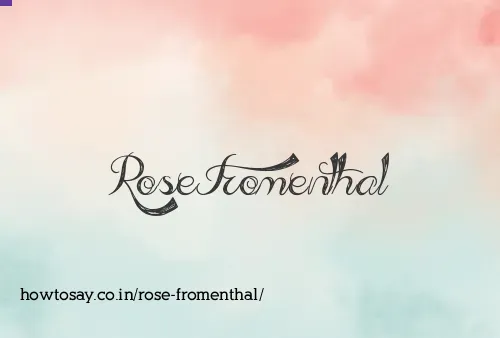 Rose Fromenthal