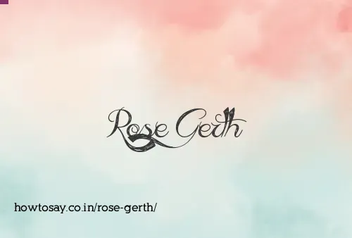 Rose Gerth