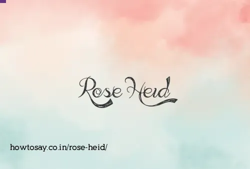 Rose Heid