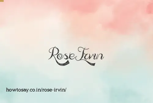 Rose Irvin