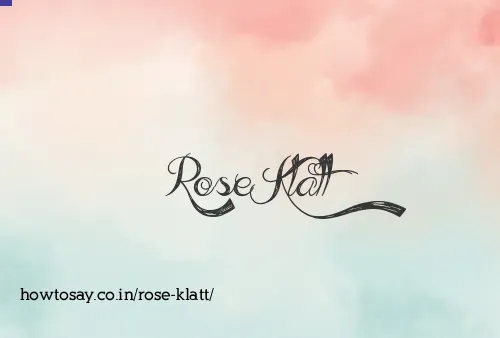 Rose Klatt