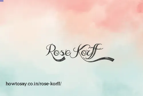 Rose Korff