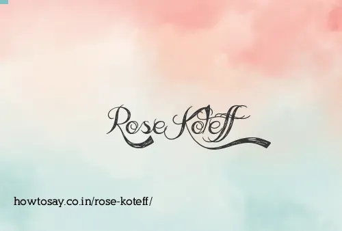 Rose Koteff