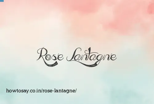 Rose Lantagne