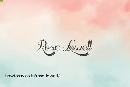 Rose Lowell