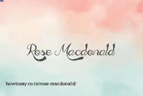 Rose Macdonald