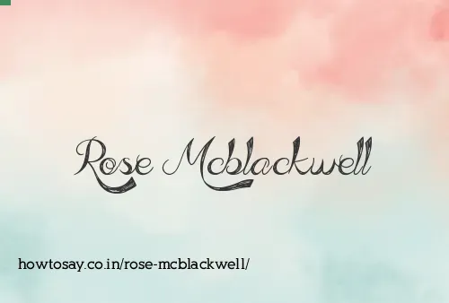 Rose Mcblackwell