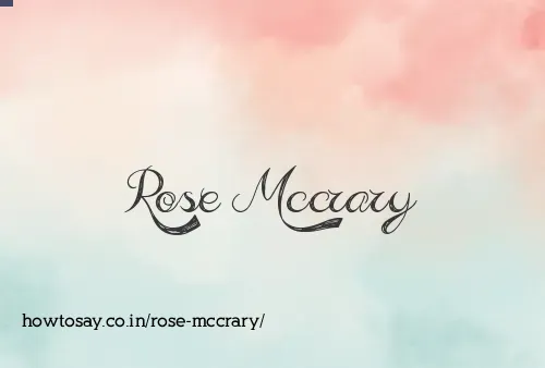 Rose Mccrary
