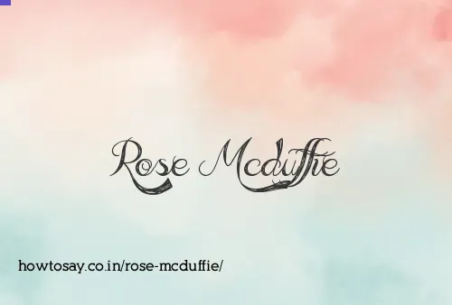 Rose Mcduffie