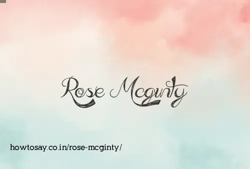 Rose Mcginty