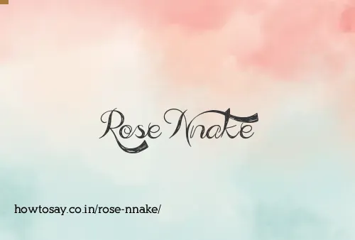 Rose Nnake