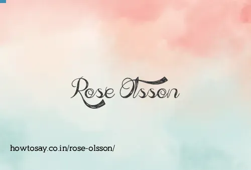 Rose Olsson