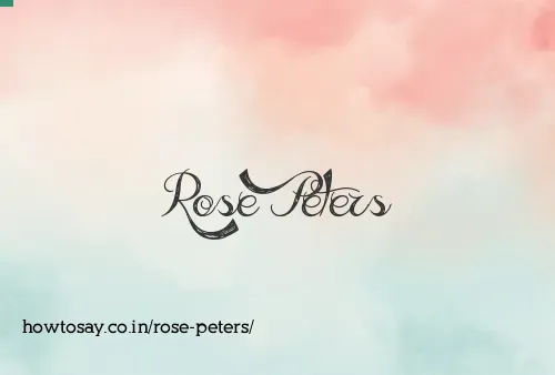 Rose Peters